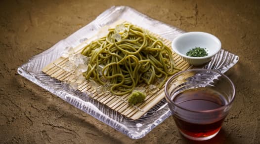 Chilled Soba Noodle with Green Tea
